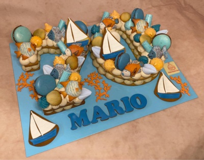 Cream tart compleanno uomo Mario