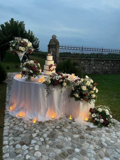 Torta wedding spatolata liscia